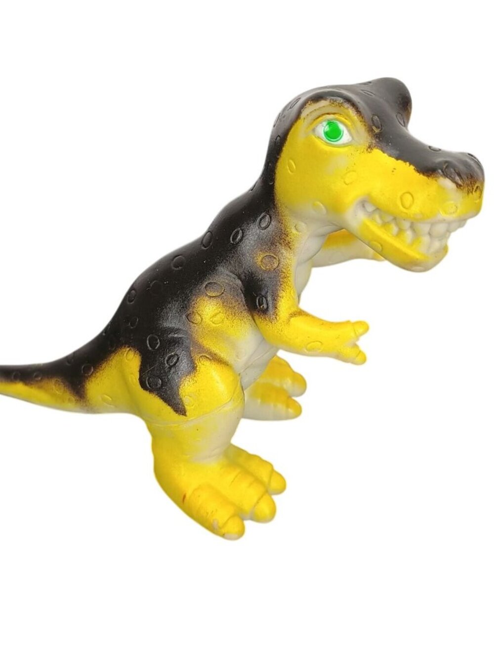 Vintage Animal Planet Yellow & Black Soft Rubber Tyrannosaurus Rex Collectible D